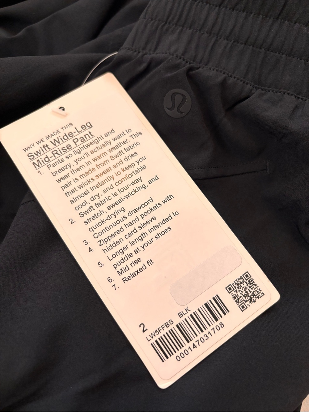 NWT Lululemon Swift Wide-Leg Mid-Rise Pant Size 2 - Picture 5 of 5